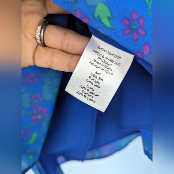 Veronica Beard Lyric One-Shoulder Top Cobalt Multi size 6 - Picture 9 of 10